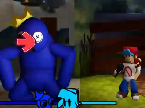 Spēle FNF vs Rainbow Friends online