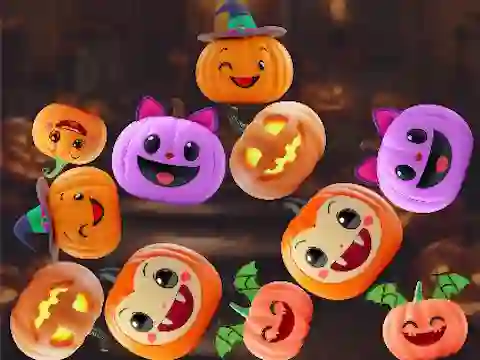 Spēle Merge Connect Pumpkins: Halloween! online