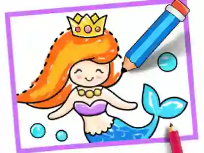 Spēle Toddler Drawing: Mermaid online