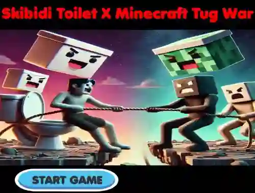 Spēle Skibidi Toilet X Minecraft Tug War online