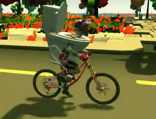 Spēle Skibidi Toilet Bike Riding online