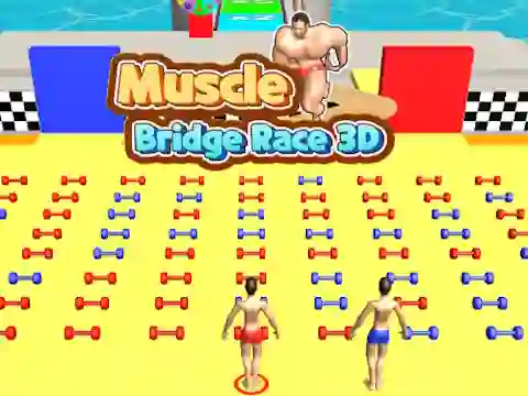 Spēle Muscle Bridge Race 3D online