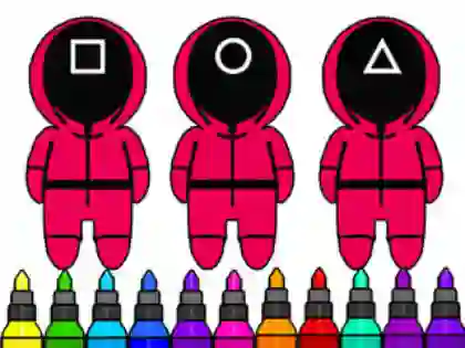 Spēle Coloring Book: Squid Game Mask online