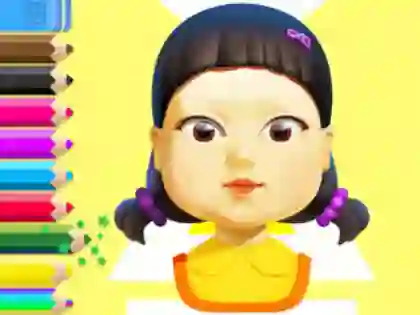 Spēle Coloring Book: Squid Game Doll online