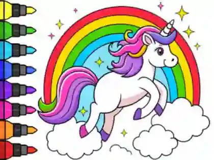 Spēle Coloring Book: Magical Unicorn online
