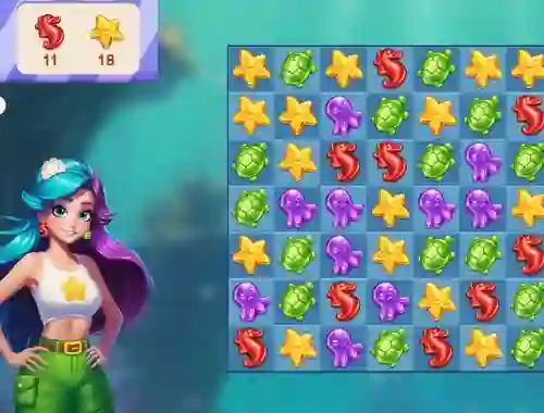 Spēle Underwater Adventures: Match 3 online
