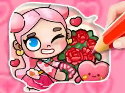 Spēle Coloring Book: Avatar Valentine's online