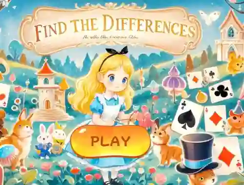 Spēle Find The Differences: Alice In Wonderland online