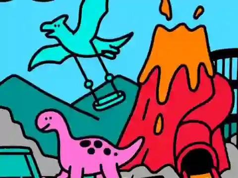 Spēle Color By Code Dino Park online