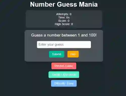 Spēle Number Guess Mania online