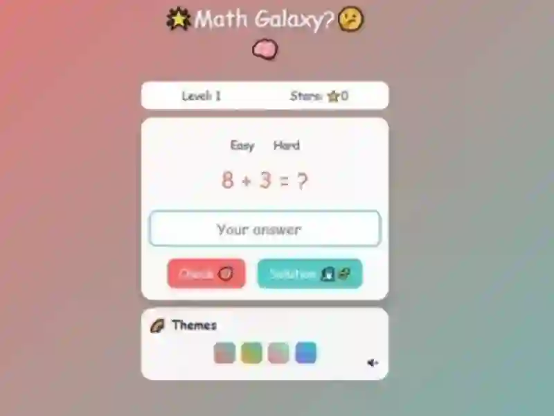 Spēle Math Galaxy online