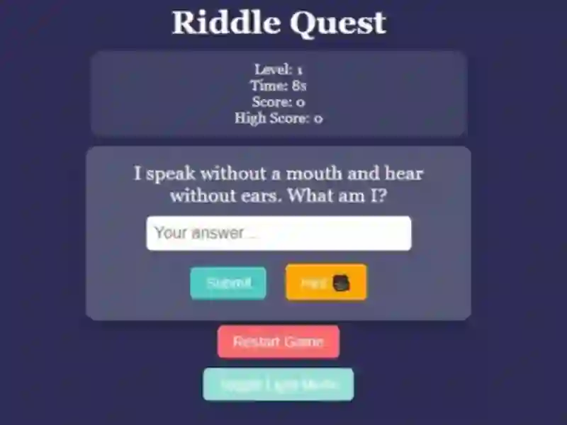 Spēle Riddle Quest Brain Teaser online