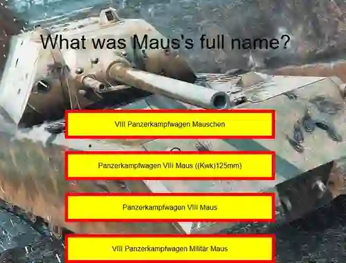 Spēle Tank Quiz: Maus online