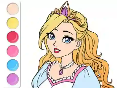 Spēle Coloring Book: Princess Prom Dress online