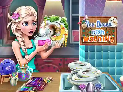 Spēle Ice Queen Dish Washing online
