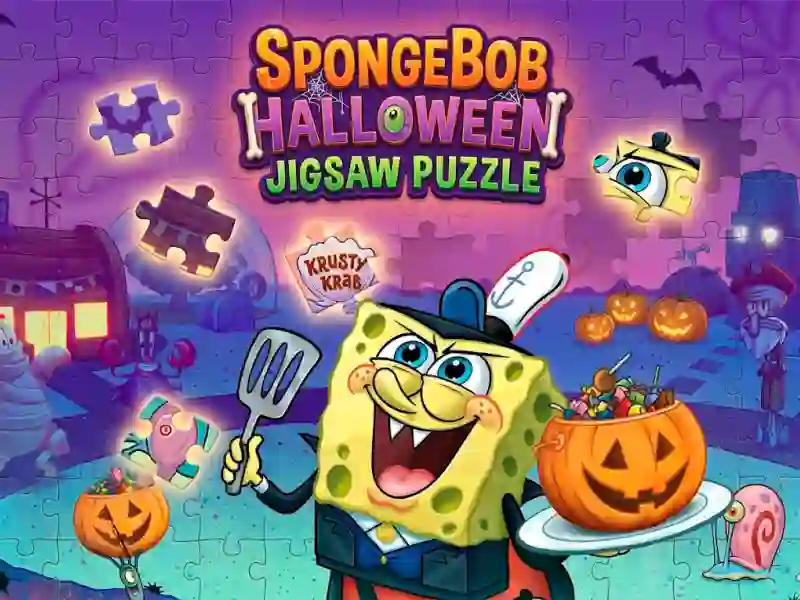 Spēle SpongeBob Halloween Jigsaw Puzzle online