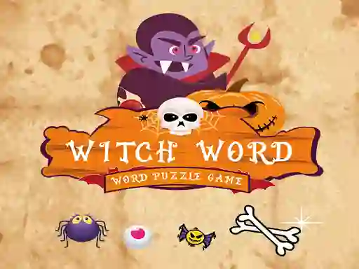Spēle Witch Word Halloween Puzzel Game online