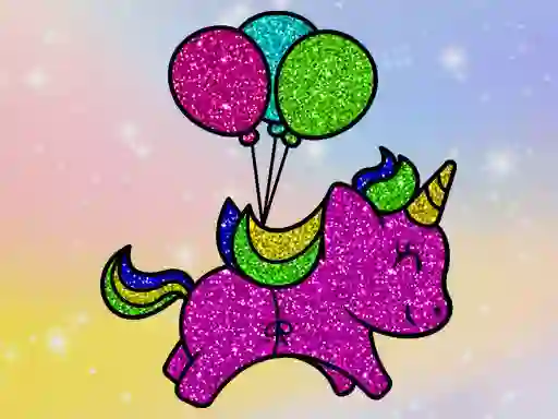 Spēle Coloring Book Glittered Unicorns online