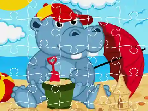 Spēle Hippo Jigsaw online