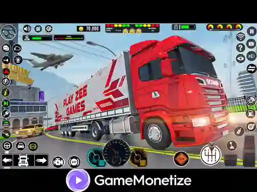 Spēle Crazy car transport truck online