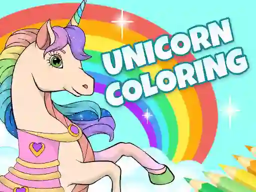 Spēle Unicorn Dress Up Coloring Book online