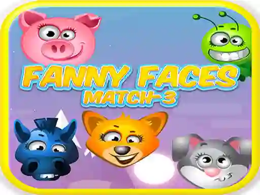 Spēle Funny Faces Match-3 online