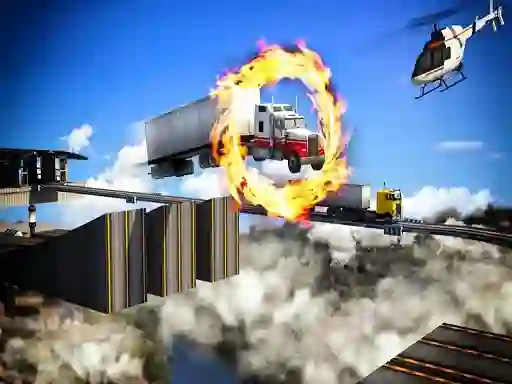 Spēle Impossible Truck Driving Stunt Track Parking online