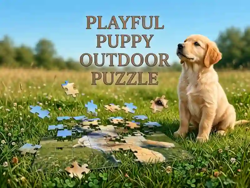 Spēle Playful Puppy Outdoor Puzzle online