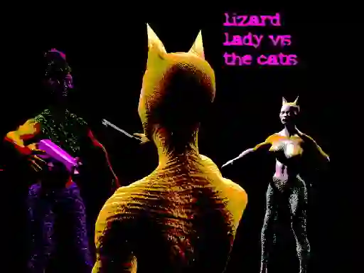 Spēle Lizard Lady Vs The Cats online