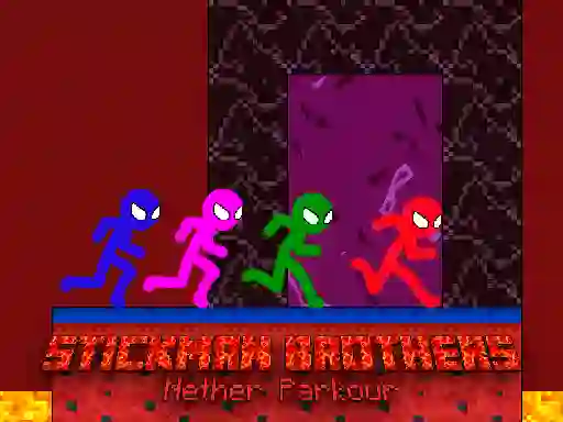 Spēle Stickman Brothers Nether Parkour online