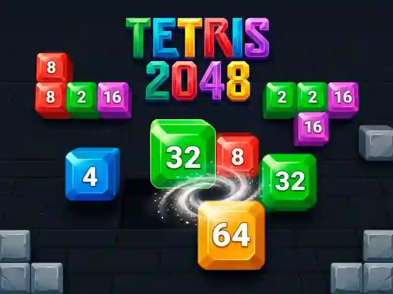 Spēle Tetris 2048 online