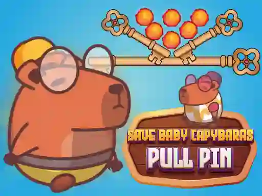 Spēle Save Baby Capybaras Pull Pin online