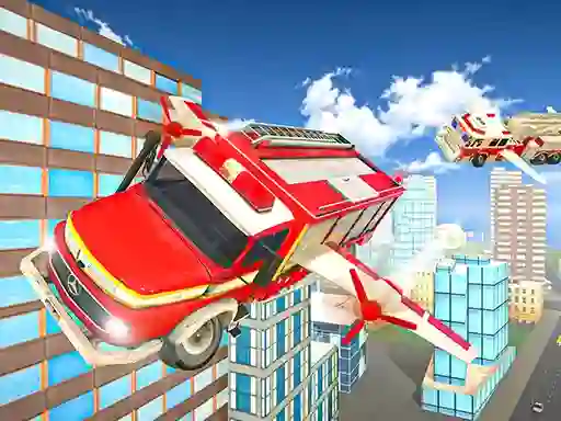 Spēle Flying Fire Truck Driving Sim online