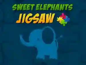 Spēle Sweet Elephants Jigsaw online