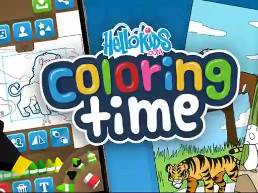 Spēle Hello kids Coloring Time online