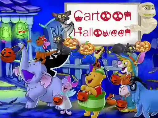 Spēle Cartoon Halloween Slide Puzzle online