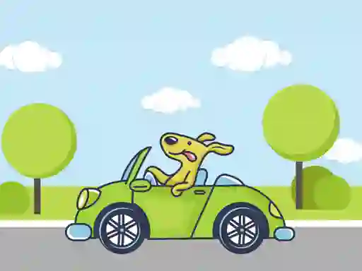Spēle Animal Happy Drive Coloring online