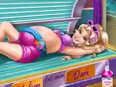 Spēle Pregnant Princess Tanning Solarium online