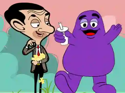 Spēle When Mr Bean meet Grimace online