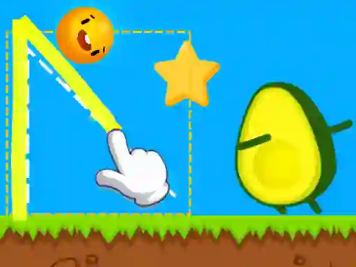 Spēle Where's My Avocado Draw Lines online