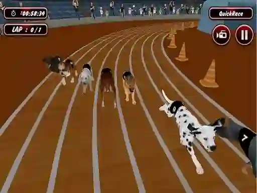 Spēle Crazyl Dog Racing Fever online