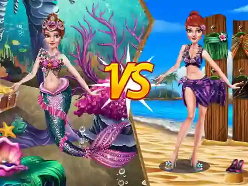 Spēle Mermaid vs Princess Outfit online