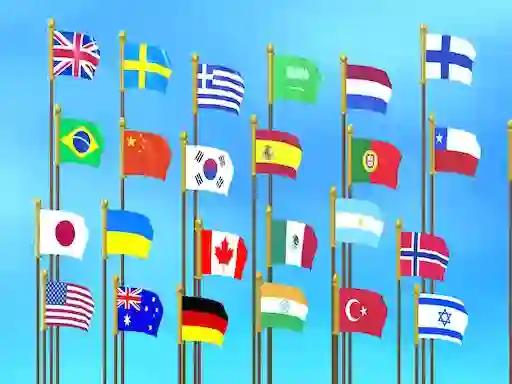 Spēle Flag Puzzle Jam: Collect Flags online