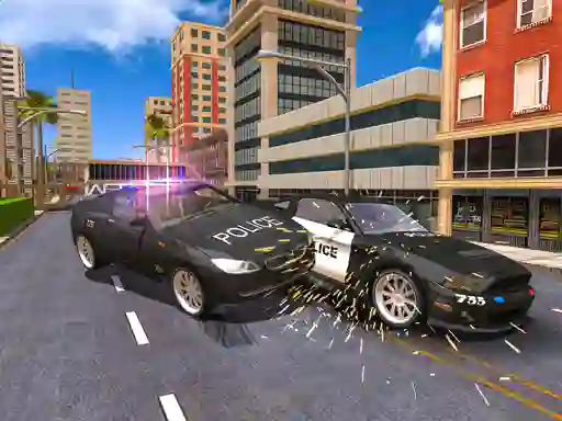 Spēle Police Car Stunt Simulation 3d online