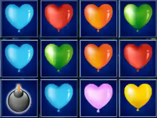 Spēle Heart Balloons Block Collapse online