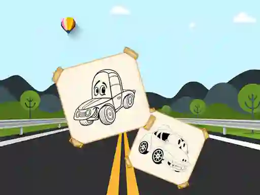 Spēle Funny Cars For Kids Coloring online