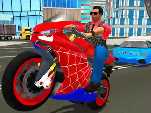 Spēle Hero Stunt Spider Bike Simulator 3d online