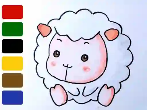 Spēle Baby sheep ColoringBook online