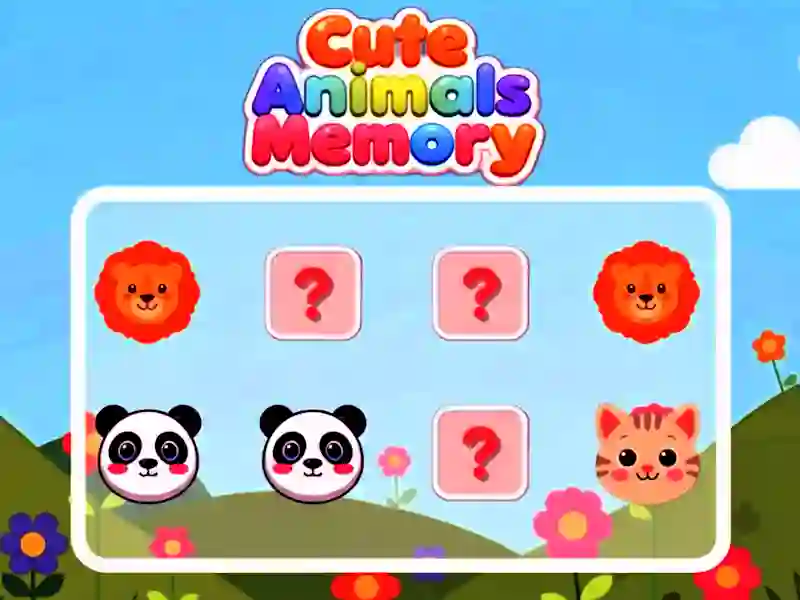 Spēle Cute Animals Memory online