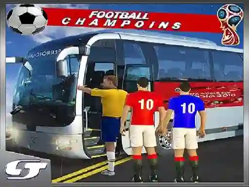 Spēle Football Players Bus Transport online
